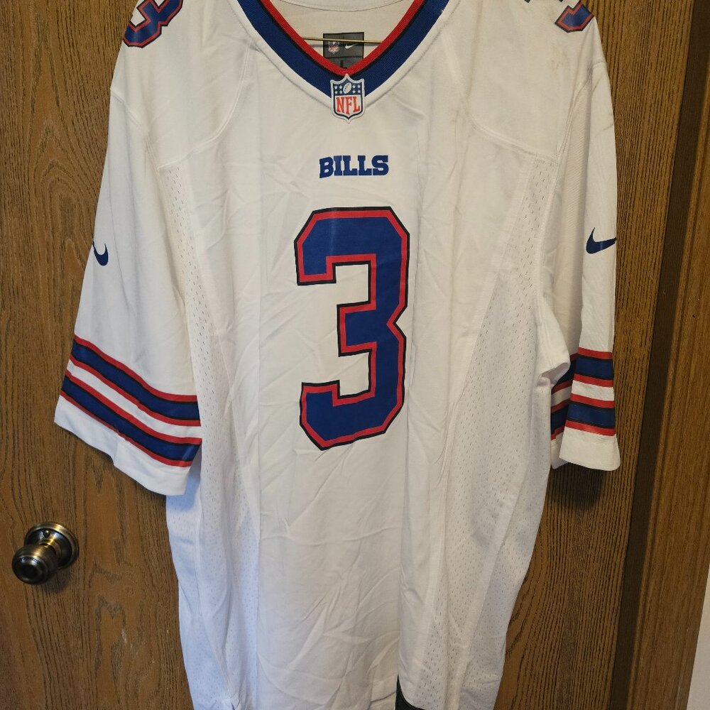 NWT Men's Buffalo Bills Damar Hamlin Nike White Game Jersey Size Large $130 MSRP